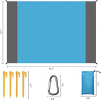 Waterproof Camping Tarp Lightweight Multifunctional Tent Footprint for Camping, Hiking Backpacking, Compact Tent Tarp Ground Sheet Mat for Ground or Under Tent（55.1" x 78.7" | Blue）