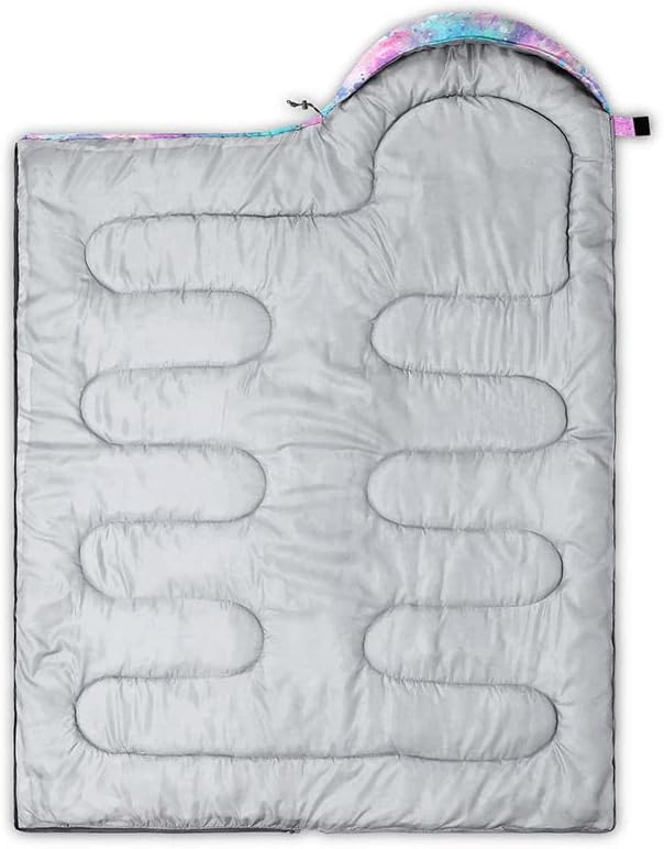 Kids Sleeping Bag for Boys Girls,Rocket Moon Print-Lightweight Warm Portable Outdoor Indoor-Waterproof Cold Weather Resistant Sleeping Bag for Camping Hiking