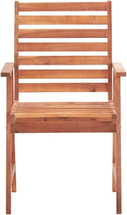 Patio Dining Chairs ,Bistro Chair,Camping Chair,Armchair,Outdoor Chairs,Beach Chair,Fishing Chairs,Barbecue Chairs,for Deck, poolside,Camping,Beach,Campsite,2 pcs with Cushions Solid Acacia Wood