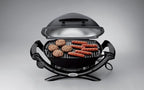 Weber Q1400 Electric Grill, Gray – Portable 1560‑Watt Outdoor Electric BBQ with Porcelain‑Enameled Cast‑Iron Grates – Compact Balcony & Patio Grill with Infinite Control Settings