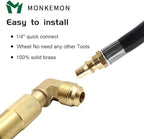 Rv Quick Connect Propane Hose 10FT, Propane Elbow Adapter with Extension Hose for Blackstone 17" and 22" Griddle
