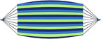 Canvas Single Hammock Thick Durable Striped Indoor Courtyard Camping Swing Chair Hammocks Home Outdoor Furniture(Blue-M-260X100CM)