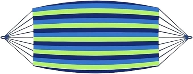 Canvas Single Hammock Thick Durable Striped Indoor Courtyard Camping Swing Chair Hammocks Home Outdoor Furniture(Coffee-L-260X150CM)