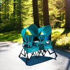 Baby Delight Go with Me Duo Deluxe Portable Chair | for Kids | Double Seat | Indoor and Outdoor | Teal