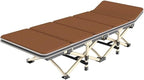 Folding Bed Folding Camping Cots for Adults Living Room Recliner Simple Sofa Bed Extra Wide Sturdy Office Portable Sleeping Cot Portable Fold Up Bed Portable Folding Camping Cot ( Color : Brown )
