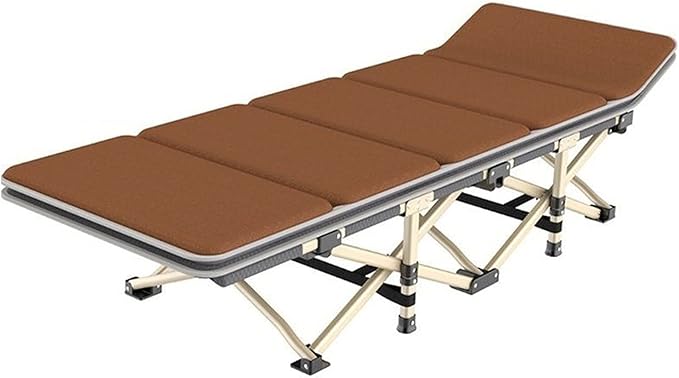 Folding Bed Folding Camping Cots for Adults Living Room Recliner Simple Sofa Bed Extra Wide Sturdy Office Portable Sleeping Cot Portable Fold Up Bed Portable Folding Camping Cot ( Color : Brown )