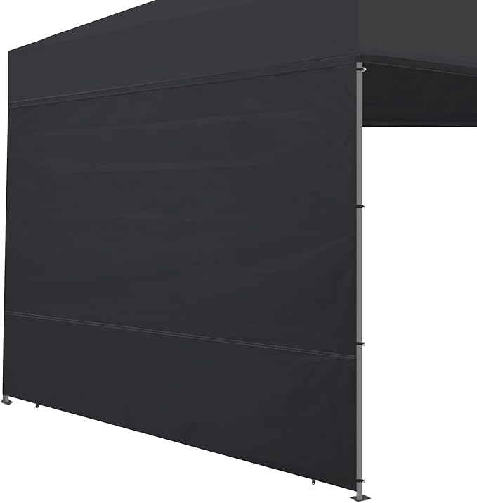 Joramoy Canopy Tent Sidewalls for 12×12 Pop Up Canopy, Instant Canopy SunWall with Waterproof and UV Protection Layer, Straight Leg Canopy Shade Wall, 1 Pack Sidewall Only(Black)
