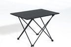 Campster Folding Camping Table - Lightweight and Sturdy Foldable Table for Outdoor Adventures, BBQ, and Picnics - Portable Reinforced Hinged Design with Anti-Slip Leg Caps - Black