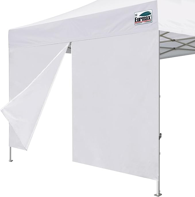 Eurmax USA Instant Canopy SunWall Canopy Middle Zipper Wall for Easy Entry and Exit Sidewall for Pop Up Canopy Tent,1 Pack Sidewall Only (10Ft×5.6Ft,Ivory White)