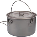 Camping Tableware Titanium Cookware Set Tourism Cauldron Outdoor Cooking Pot Frying Pan Picnic Kitchen Hiking Trekking