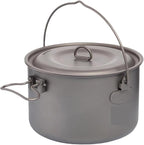 Camping Tableware Titanium Cookware Set Tourism Cauldron Outdoor Cooking Pot Frying Pan Picnic Kitchen Hiking Trekking