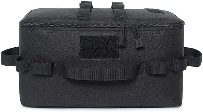 Tactical-Camping Storage Bag, 600d Oxford Cloth Utility Tote Bag, Outdoor Camping Storage Bags Foldable Lightweight Large Capacity Tool Organizer, 15.0 * 7.9 * 2.8in(Brown)