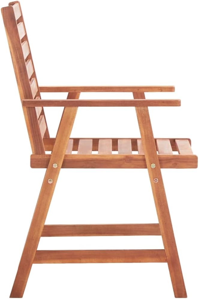 Patio Dining Chairs 3 pcs,Lawn Chair,Camping Chair,Garden Chair,Featuring Slatted Design,Waterproof Cushion,Each Cushion Features 2 Sets of Ropes, with Cushions Solid Acacia Wood