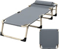 Folding Camping Cot Portable, Wide Folding Office Nap Multi-Speed Adjustment Suitable for Home, Camping and Travel