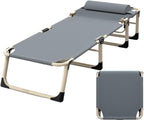 Folding Camping Cot Portable, Wide Folding Office Nap Multi-Speed Adjustment Suitable for Home, Camping and Travel
