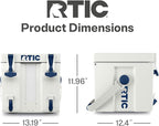 RTIC Halftime Water Cooler 3 Gallon Portable Carrier Container, Drink Beverage Dispenser, Stackable with 2 Taps, Bottleless, BPA-Free, for Sports, Camping, BBQ, Parties, Picnic, Cool Grey & Navy