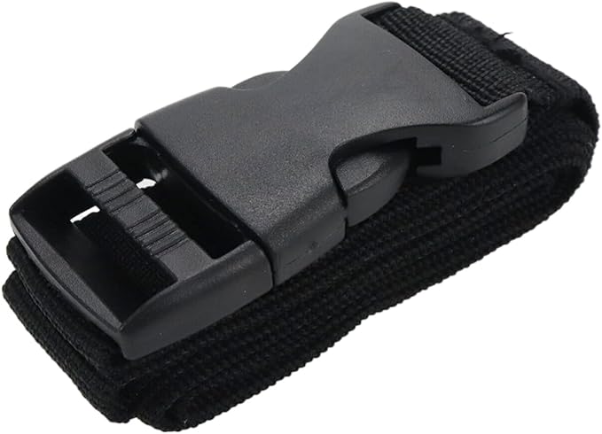 3Pcs Tie Down Straps Black Adjustable Nylon Strap with Buckles 1" x 47" (3.9ft) Straps with Quick Release, Lashing Strap for Backpacking, Outdoor Activities
