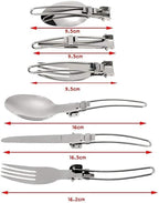 Camping Cookware Kit with Stove Outdoor Cooking Set with Knife Fork Spoon Outdoor Pot Travel Tableware Kitchen Hiking Picnic BBQ
