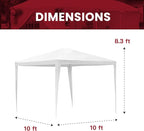 10x10 Gazebo Waterproof Outdoor Canopy Patio Tent Party Tent for Wedding BBQ Cater