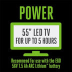 EGO POWER+ Portable Inverter, 180W, Power Inverter Generator, Quiet, Battery and Charger Not Included - PAD1800