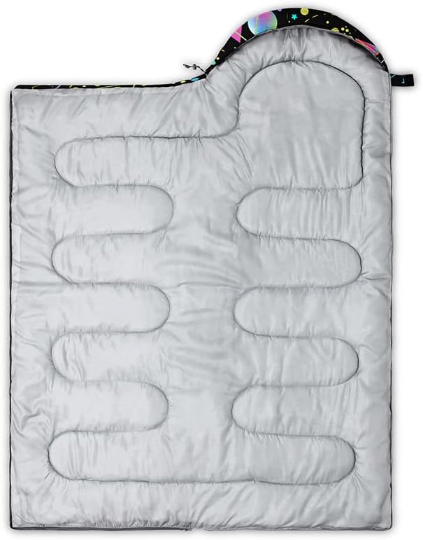 Kids Sleeping Bag for Boys and Girls,Mixed Color Star Dot-Lightweight Warm Portable Outdoor Indoor-Waterproof Cold Weather Resistant Sleeping Bag for Camping Hiking