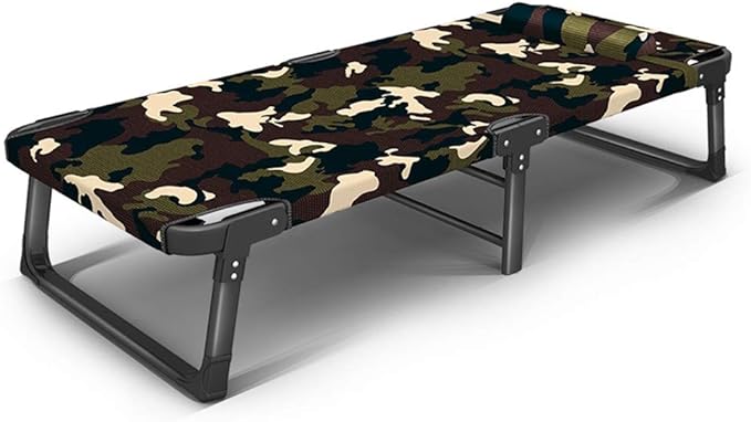 Patio Lounge Chairs Folding Camp Cot,Comfort Folding Military Bed Camping COT with Free Mat Ideal for Camping and Hunting, Indoor Guest Bed, Easy Assemble Recli,B-Without Mattress