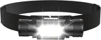 Headlamp Rechargeable 3200mAh Hard Hat Light,1800LM Forehead LED Flashlight Lightweight, Heavy-Duty, IPX4 Waterproof for Camping, Running, Work, Hiking, Fishing