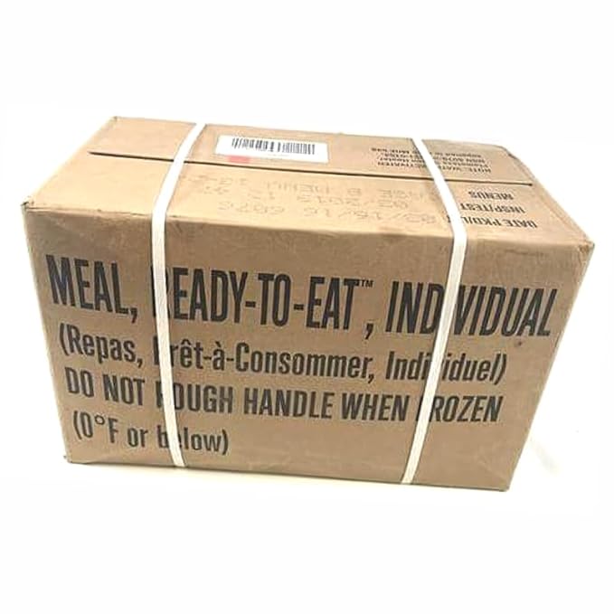 MRE Meals Ready to Eat A Or B case 2026, 2027 inspection. Genuine Military US surplus emergency food bulk supply full box with heater