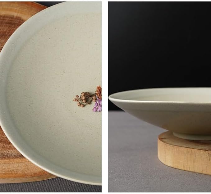 Camping Plates Ceramic Hat Bowls and Plates Ceramic Tableware Hotel Club Soup Plate Salad Plate Vegetable Plate Pasta Plate Decorative Plate(12inch)