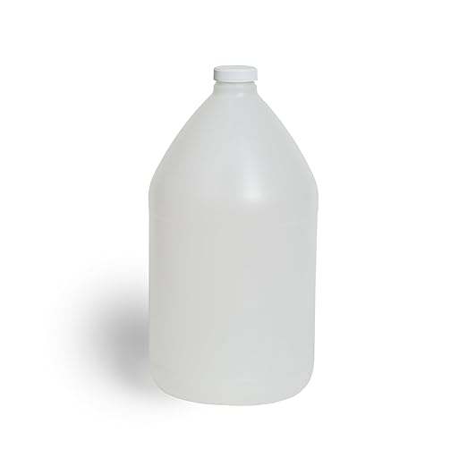 FastRack 1-Pack 1 Gallon Water Bottle - Round Plastic Jug Container with Lid | White Food Grade Gallon Water Jug, BPA-Free, Leak-Proof Pitcher with Lid Fermentation, Brewing, Storage & More