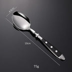 IKXO 36 Pieces Black Silverware Set, Black Flatware Set, Food-Grade Stainless Steel Cutlery Set for 6, Tableware Eating Utensils, Mirror Finished, Dishwasher Safe…