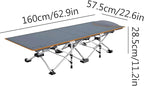 Oxford Cloth Camping Cot, Thickened Steel Pipe Foldable Bed, Lightweight Tent Cot, Compact Portable Folding Bed with Headrest