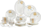 European Chopsticks Bone China Tableware Set Dishes Set 58 Pieces