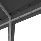 10x20 Carport Replacement Canopy Cover for Tent Top Garage Shelter Cover with Ball Bungees, 800D Oxford Replacement Cover Waterproof & UV Protection, Not Included Frame (Dark Gary)