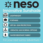 Neso Grande Portable Beach Tent Sun Shelter - Lightweight Beach Shade Canopy - Easy Setup for Family Outings - Patented Reinforced Corners - UPF 50+ Sun Protection - 7ft Tall, 9 x 9ft - White