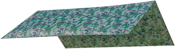 Sail Sun Canopy Camouflage, 57IN Camping Tarp Canopy Waterproof Shade Tent Portable Multifunctional Backpacking Tarp Canopy Waterproof Protection Heavy Duty Shade for Outdoor BBQ Traveling