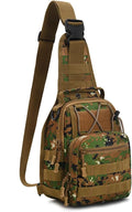 Viriber Tactical Backpack, Waterproof Military Cross-body Molle Sling Shoulder Backpack Chest Bag for Outdoor Every Day Carry Camouflage A