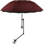 UPF 50+ Beach Umbrella with Adjustable Universal Clamp