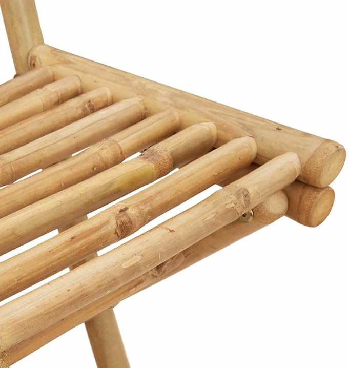 Outdoor Bar Stool Natural Bamboo Standard Outdoor Bar Stool Size Garden Furniture Patio Seating Camping Chair for Deck Patio