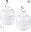 VAVOFO 2PCS 20W LED Camping Lantern Rechargeable, 1200LM Camping Light , 3000mAh Portable Tent Light , IP65 Waterproof Flashlight Lanterns for Emergencies ,Power Outages,Hurricane (White)
