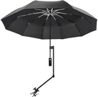 UPF 50+ Beach Umbrella with Adjustable Universal Clamp