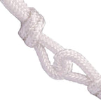 6mm White Diamond Braid Nylon Rope, Paracord All Purpose Utility Rope Nylon Twine for Crafts,Cargo,Tie-Downs,Camping,Indoor Outdoor Use(1/4inch,50ftx1 Hank)