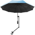 UPF 50+ Beach Umbrella with Adjustable Universal Clamp