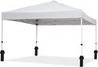10x10ft Pop-Up Canopy, Outdoor Screen Tent with Mesh Mosquito Netting Sidewalls, Waterproof & UV-Block Shade Shelter for Camping, Picnic, Deck & Backyard Events