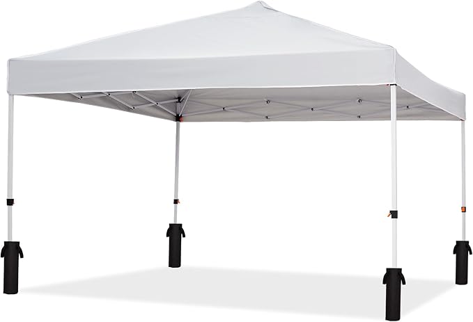 10x10ft Pop-Up Canopy, Outdoor Screen Tent with Mesh Mosquito Netting Sidewalls, Waterproof & UV-Block Shade Shelter for Camping, Picnic, Deck & Backyard Events