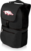 PICNIC TIME NCAA Arkansas Razorbacks Zuma Backpack Cooler - Soft Cooler Backpack - Lunch Cooler, (Black)