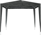 Party Tent Anthracite Polyethylene Steel Frame 8.2 x 8.2 ft Outdoor Shelter for Gatherings with Water-Resistant Canopy and Easy Assembly