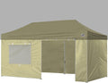 Eurmax USA Full Zippered Walls for 10 x 20 Easy Pop Up Canopy Tent,Enclosure Sidewall Kit with Roller Up Mesh Window and Door 4 Walls ONLY,NOT Including Frame and Top（Beige）