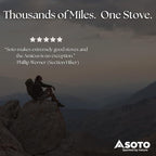 SOTO Amicus Stove with or without Igniter Camping Stove - Superior Under Windy Conditions, Shock Resistant, and Low-cost With High-end Performance Stove