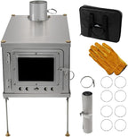 foldable titanium wood-burning stove WintourULtai0.5mmlightweight compact durable portable folding wood burning outdoor camping hiking bushcraft ultralight cooking heatingfirewood stove
